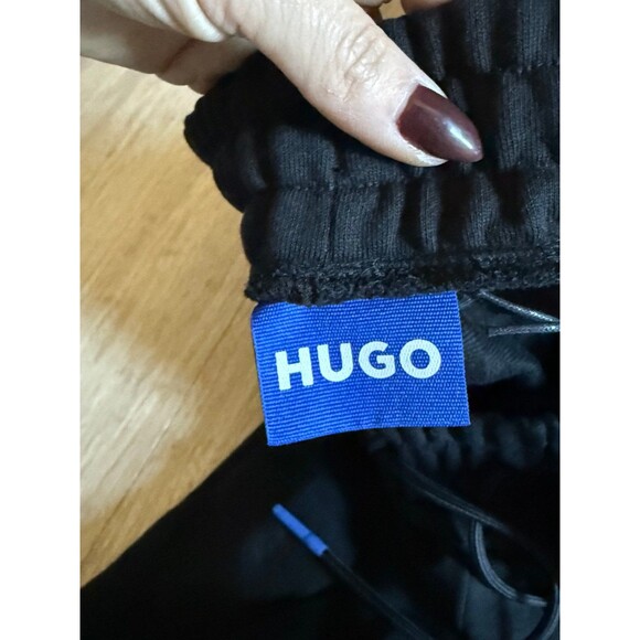 Hugo Boss COTTON-TERRY TRACKSUIT BOTTOMS WITH LOGO PRINT XL - Picture 4 of 5